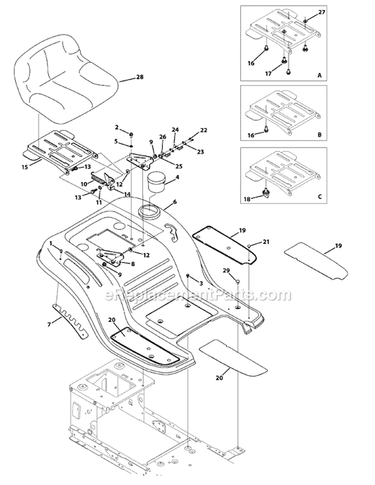 Page G Diagram and Parts List for 13AL771H029 2008 Yard Machines Lawn Tractor